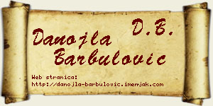 Danojla Barbulović vizit kartica